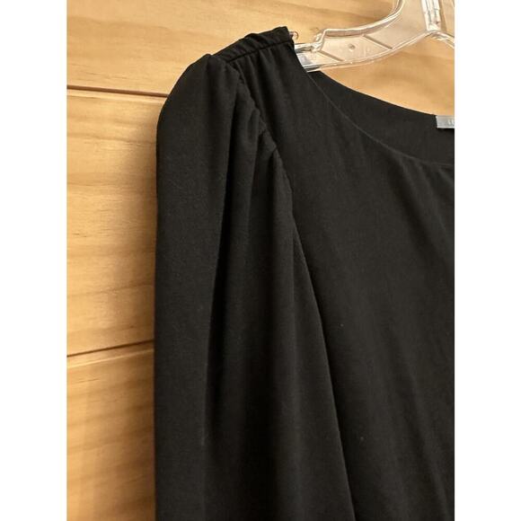 LEMON TART Dress Womens Large Black Mini Long Sleeve Stretch Shift LBD - Picture 7 of 7